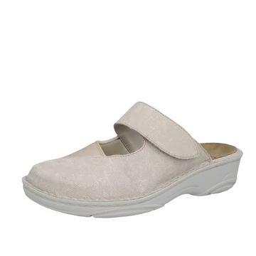 Kényelmes Berkemann klumpa bütykös lábra, pezsgő színben, sztreccs bőr felsőrésszel és állítható pánttal a fájdalommentes járásért