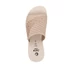 Kép 4/5 - Jana Relax Fit papucs felülnézete – textil felsőrész rosegold részletekkel