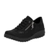 Kép 2/10 - Rieker őszi sneaker női fekete ferde szögből fotózva, elegáns városi stílusban